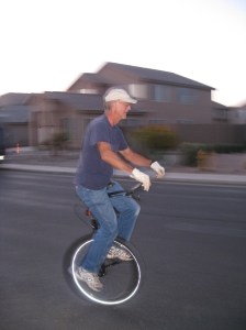 Phyllis's friend Mike trying out my 29