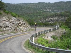 Ascending the second hill on 337