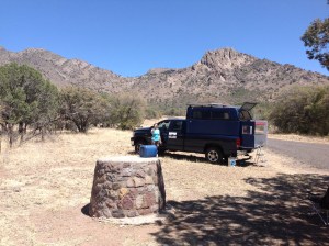 Camped at a picnic area outside of Marfa