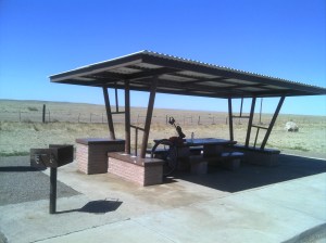 Having a Picnic lunch before moving on