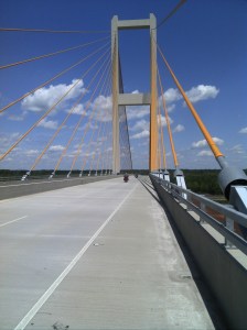 Bridge spanning the Mississippi River