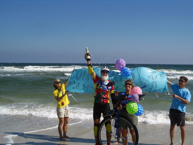 Celebrating The Finish of our Epic Adventure.